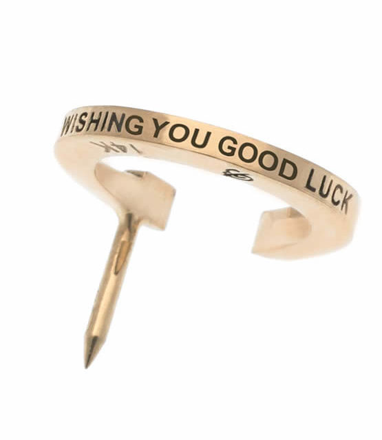 Wishing You Good Luck 14k Gold Lapel Pin