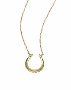 Wishing You Good Luck 14k Gold Pendant Necklace