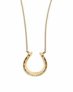 Wishing You Good Luck 14k Gold Pendant Necklace