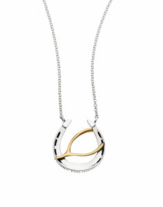 WISHING YOU GOOD LUCK HORSESHOE SMALL PENDANT NECKLACE