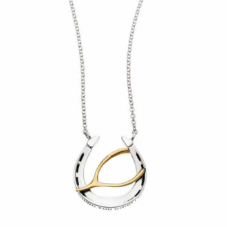 WISHING YOU GOOD LUCK HORSESHOE SMALL PENDANT NECKLACE