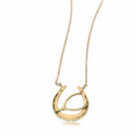 Wishing You Good Luck Small Pendant Necklace in 14K