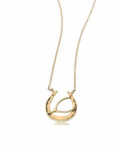 Wishing You Good Luck Small Pendant Necklace in 14K