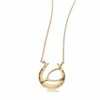 Wishing You Good Luck Small Pendant Necklace in 14K