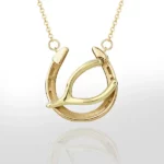 14K Derby Gold Horseshoe-Wishbone Necklace