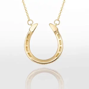 LIMITED-EDITION 14k Derby Gold Horseshoe Necklace